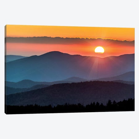 Smoky Mountain Sunset National Park Forest Canvas Print #MGK433} by Nature Magick Canvas Art Print