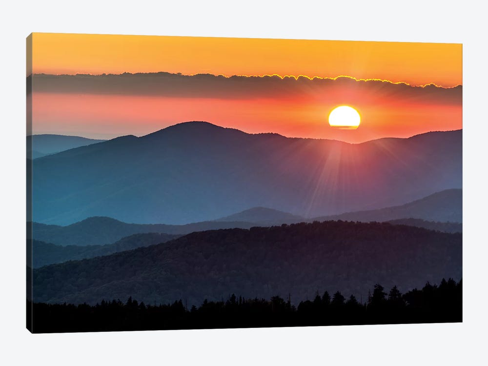 Smoky Mountain Sunset National Park Forest by Nature Magick 1-piece Canvas Art Print