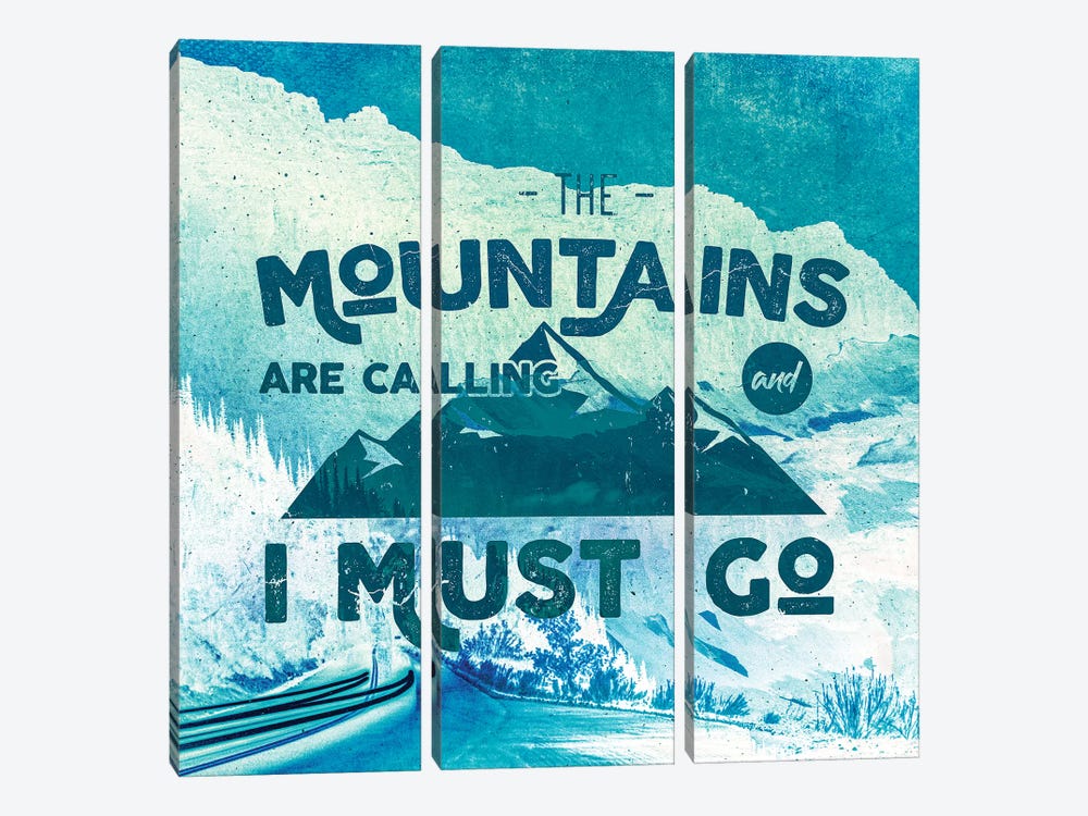 The Mountains Are Calling Turquoise Road by Nature Magick 3-piece Canvas Wall Art
