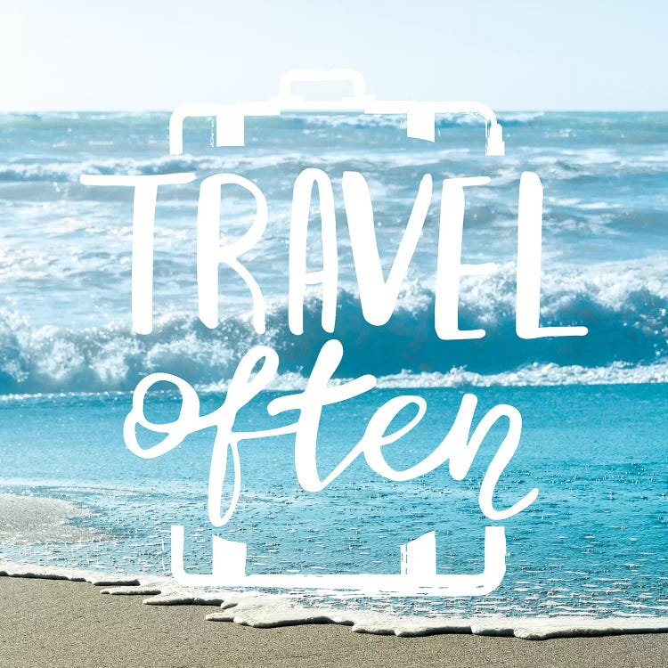 Travel Often In Turquoise Waves Beach by Nature Magick wall art