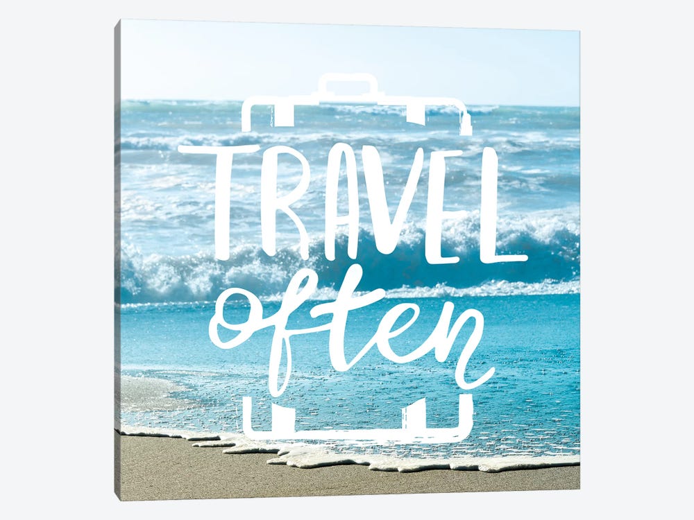 Travel Often In Turquoise Waves Beach by Nature Magick 1-piece Art Print