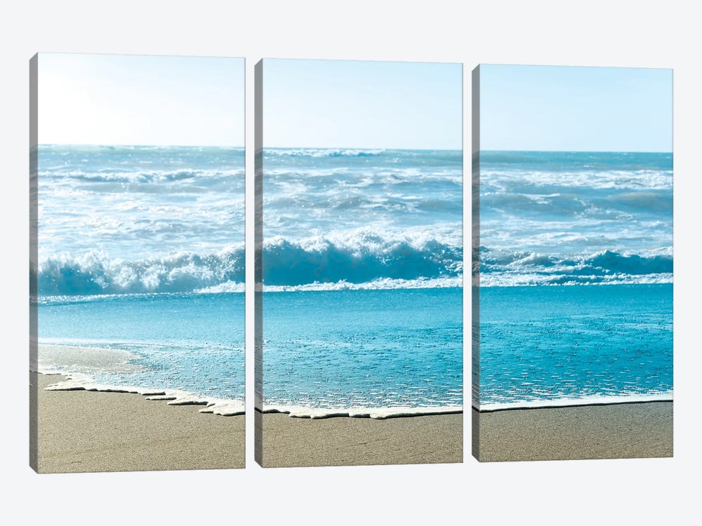 Turquoise Sea Water Beach Landscape by Nature Magick 3-piece Canvas Print
