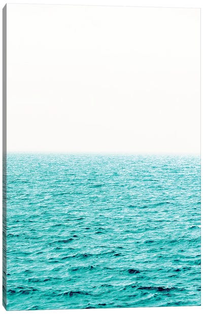 Turquoise Waves and Summer Fog Canvas Art Print - Nature Magick