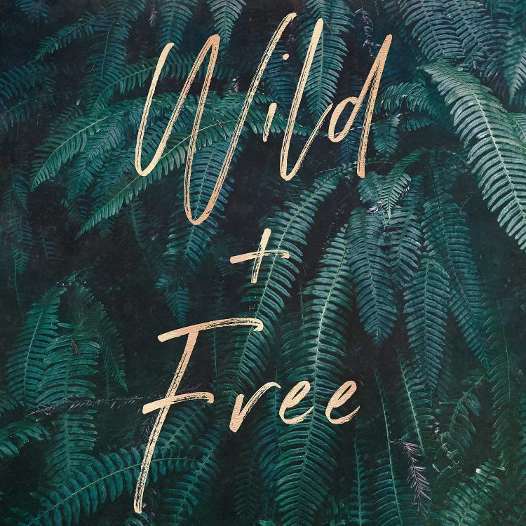 Wild And Free Gold and Green Ferns