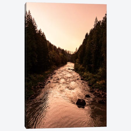 Wild Forest River Sunset Canvas Print #MGK488} by Nature Magick Canvas Artwork