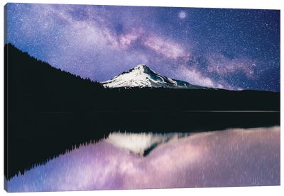 Mount Hood Galaxy Adventure Summer Stars Canvas Art Print - Cascade Range Art