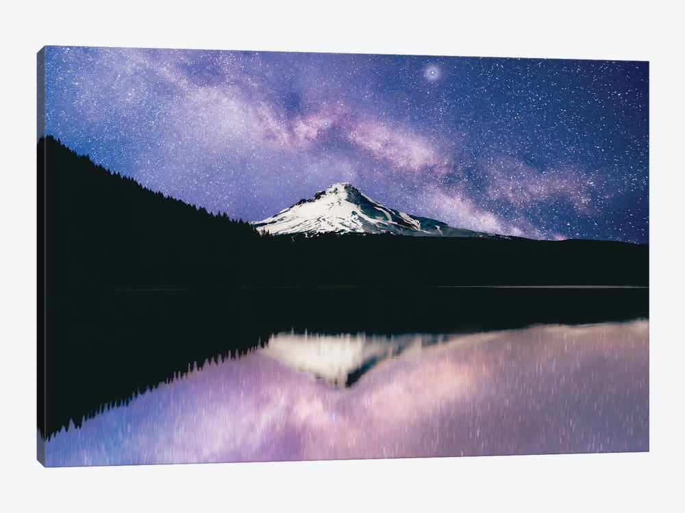 Mount Hood Galaxy Adventure Summer Stars by Nature Magick 1-piece Canvas Art Print