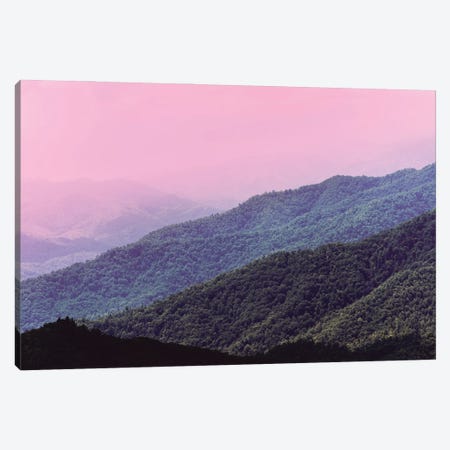Pastel Pink Mountain Adventure - Smoky Mountains Canvas Print #MGK519} by Nature Magick Canvas Wall Art