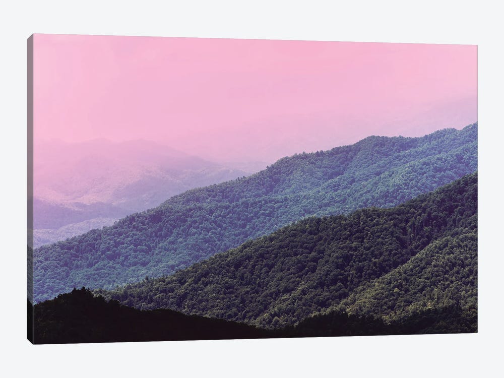 Pastel Pink Mountain Adventure - Smoky Mountains by Nature Magick 1-piece Canvas Wall Art