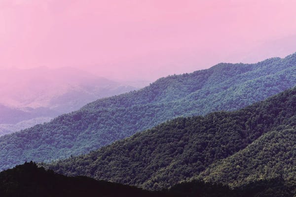 Appalachian Mountains: Pastel Pink Mountain Adventure - Smoky Mountains by Nature Magick