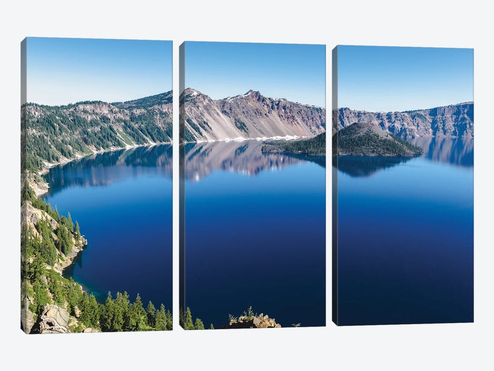 Crater Lake National Park - Blue Mountain Lake by Nature Magick 3-piece Canvas Art Print