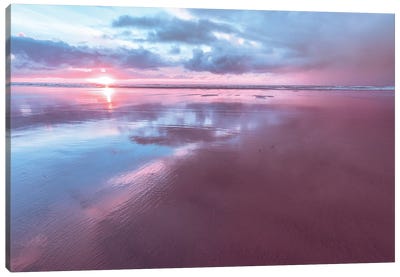 Summer Sunset - Pink Sand Beach Canvas Art Print - Nature Magick