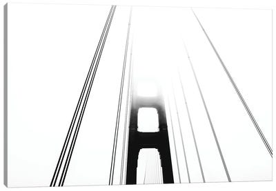 Golden Gate Bridge San Francisco Black And White Canvas Art Print - Famous Bridges