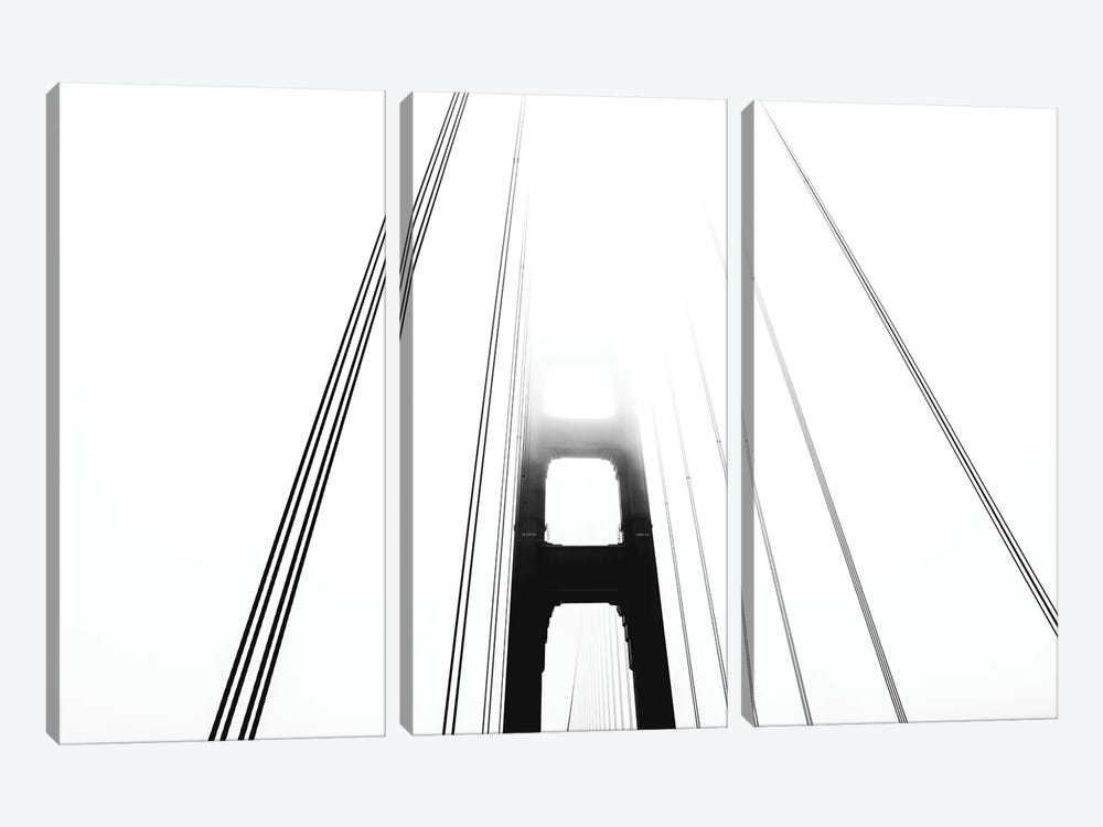 Golden Gate Bridge San Francisco Black And White by Nature Magick 3-piece Art Print