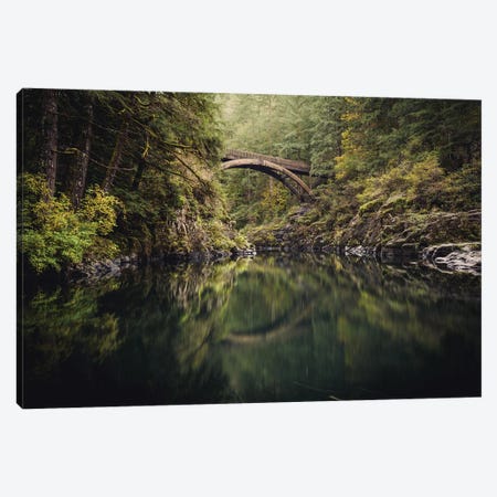 Pacific Northwest Forest Bridge River Wanderlust Canvas Print #MGK534} by Nature Magick Canvas Print