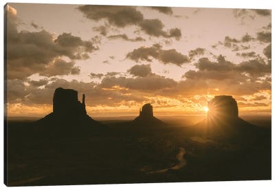 Monument Valley - Desert Sunset Canvas Art Print - Desert Landscape Photography