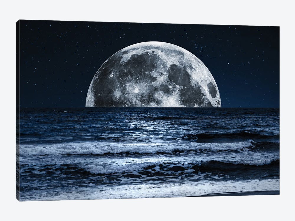 Summer Moonset Beach Adventure by Nature Magick 1-piece Canvas Artwork