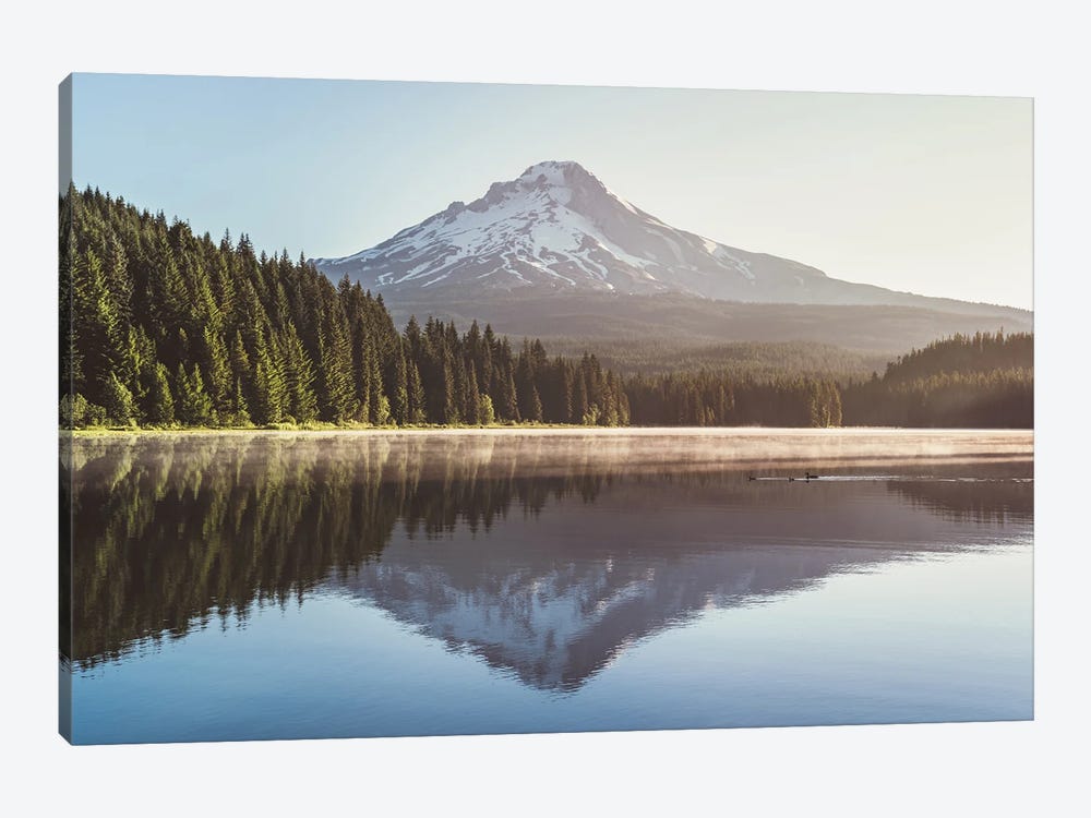 Mountain Lake Reflection Mount Hood, Oregon by Nature Magick 1-piece Canvas Art Print