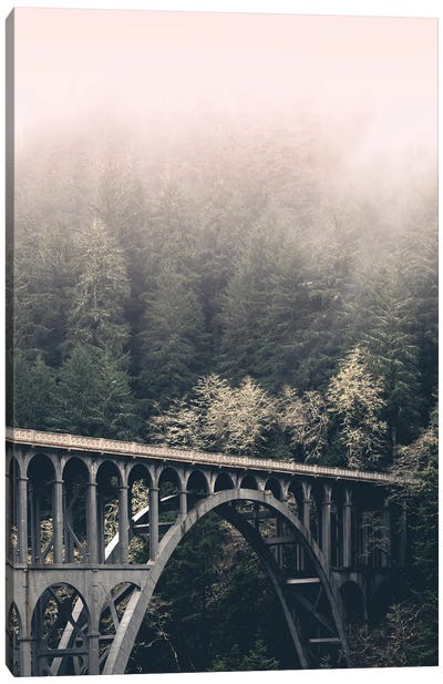 West Coast Wonder Forest Bridge Canvas Art Print - Oregon Art