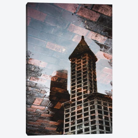 Smith Tower Reflection Seattle, Washington Canvas Print #MGK551} by Nature Magick Canvas Art