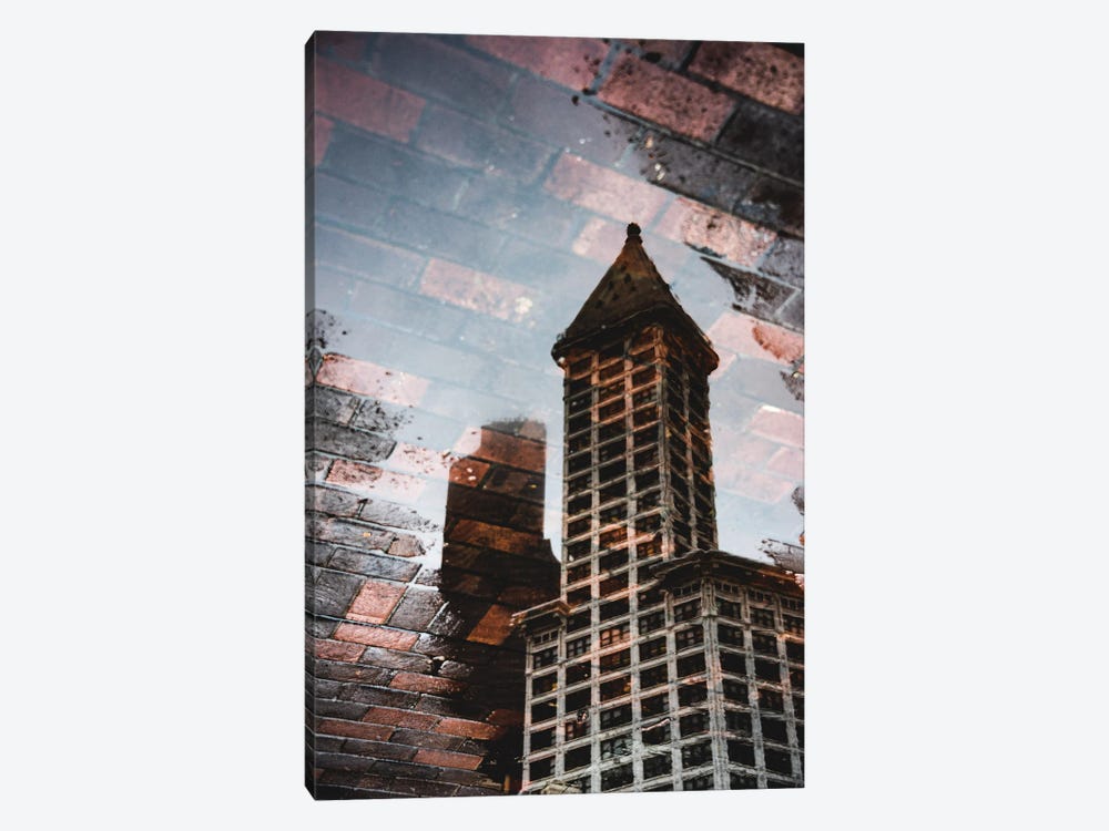 Smith Tower Reflection Seattle, Washington by Nature Magick 1-piece Canvas Artwork