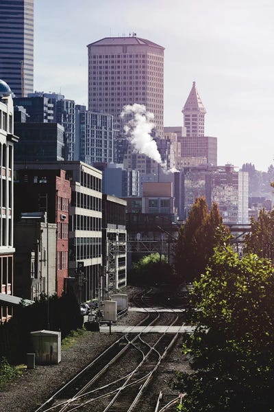 Seattle: Seattle City Street Sunrise by Nature Magick