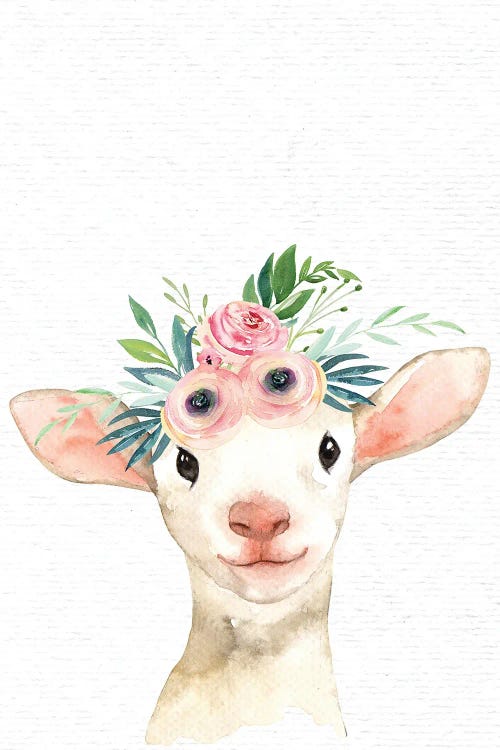 Nursery Animals Baby Lamb Watercolor