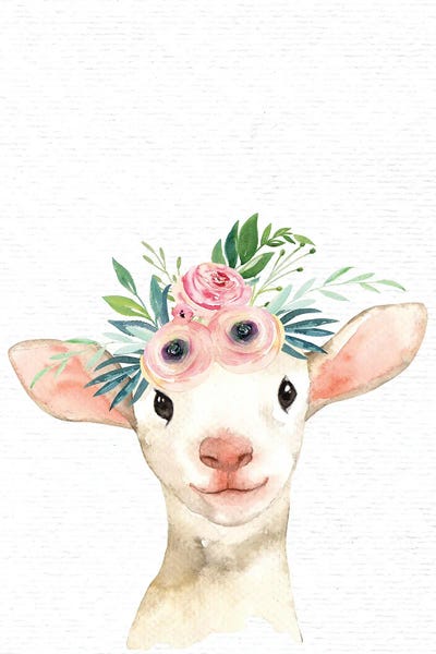 Sheep: Nursery Animals Baby Lamb Watercolor by Nature Magick
