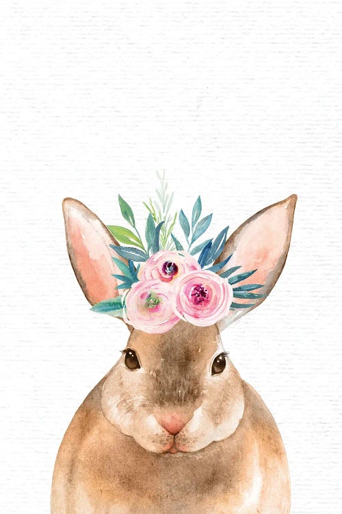 Nursery Animals Baby Bunny Watercolor II by Nature Magick wall art