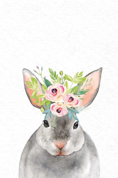 Nursery Animals Baby Bunny Watercolor
