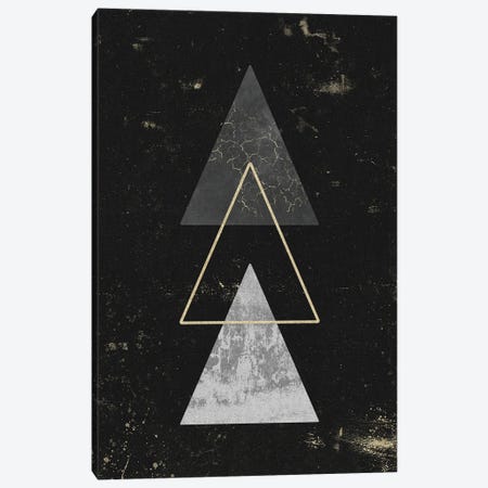 Abstract Gold Geometric Triangles Modern Abstract Art Canvas Print #MGK564} by Nature Magick Canvas Artwork