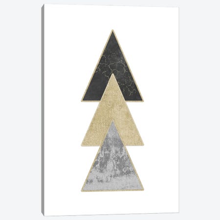 Abstract Gold Geometric Triangles Modern Abstract Art II Canvas Print #MGK565} by Nature Magick Canvas Wall Art