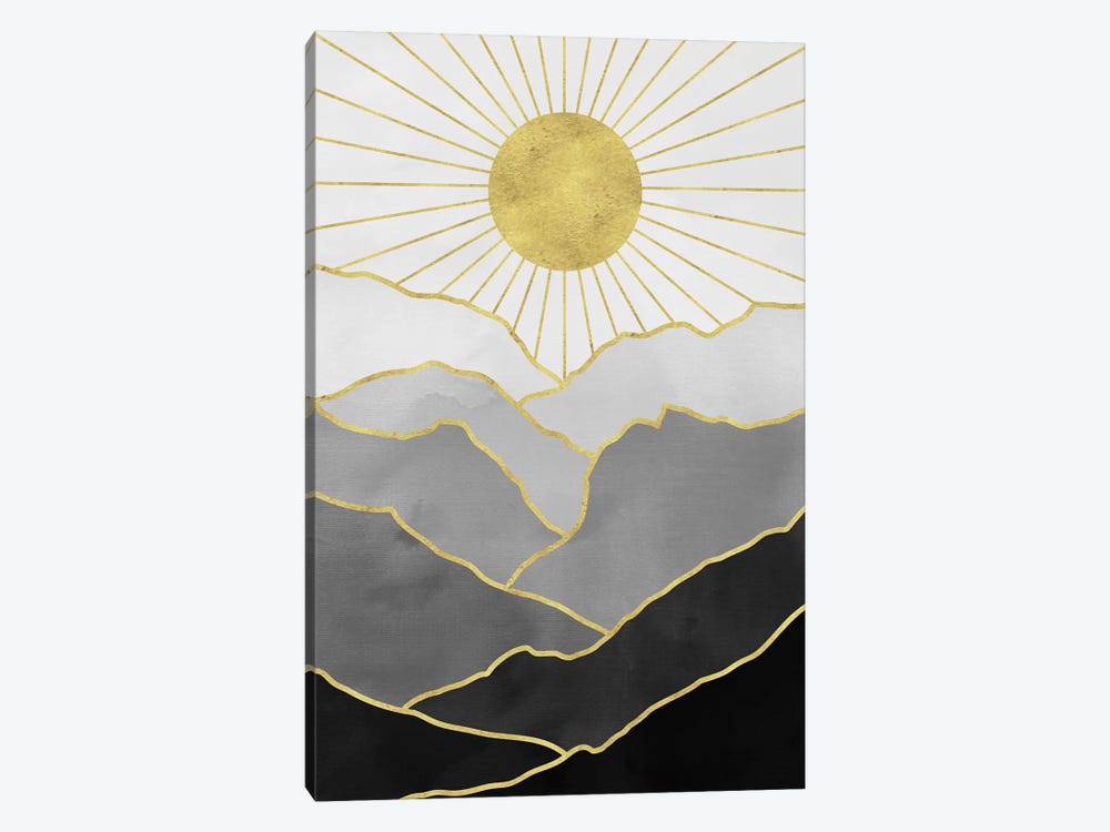 Rising Sun Gold Mountain Adventure by Nature Magick 1-piece Art Print