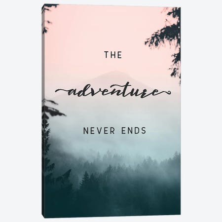 The Adventure Never Ends Mountain Forest Triptych Canvas Print #MGK574} by Nature Magick Art Print