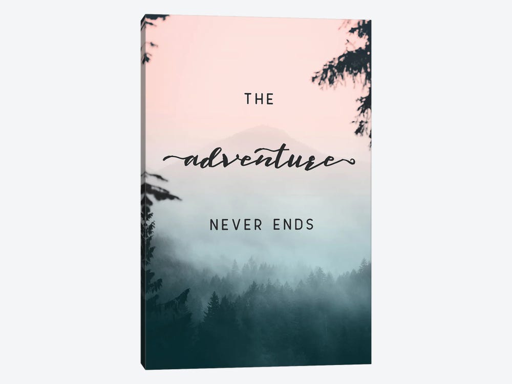 The Adventure Never Ends Mountain Forest Triptych by Nature Magick 1-piece Canvas Print