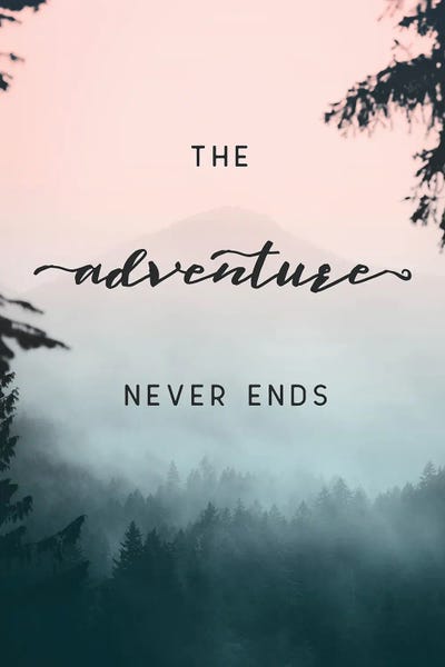 Adventure: The Adventure Never Ends Mountain Forest Triptych by Nature Magick