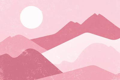 Blush Boho Summer Mountain Sun by Nature Magick multi panel art