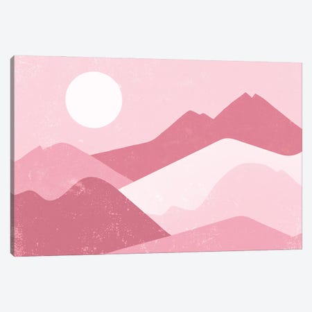 Blush Boho Summer Mountain Sun Canvas Print #MGK579} by Nature Magick Canvas Wall Art