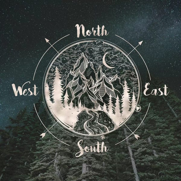 Compasses: Milky Way Stars With Gold Compass by Nature Magick