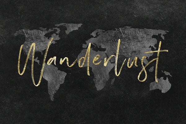 Globes: Gold Wanderlust World Map by Nature Magick