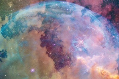 The Edge Of Existence Galaxy Space And Stars by Nature Magick framed canvas print