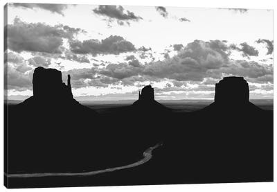 Monument Valley Sunrise Black And White Canvas Art Print - Valley Art