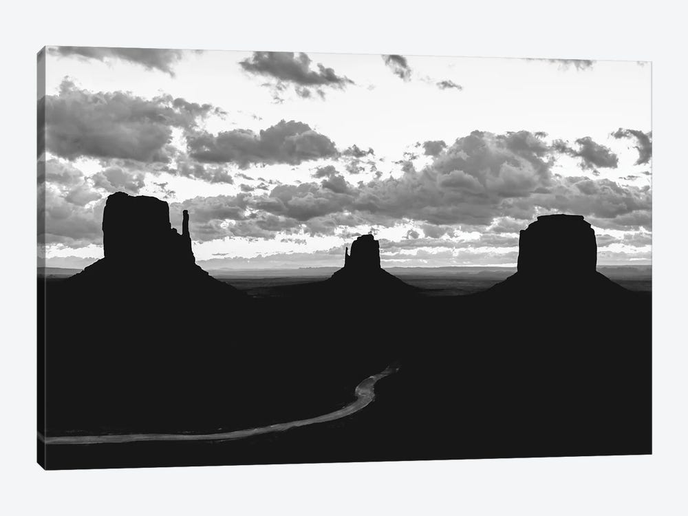 Monument Valley Sunrise Black And White by Nature Magick 1-piece Canvas Wall Art