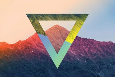 Mountain Geometry - Nature Abstract by Nature Magick multi panel art