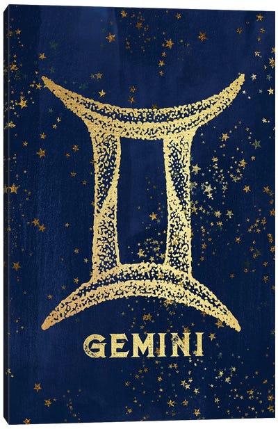 Gemini Zodiac Sign Canvas Art Print - Gemini Art