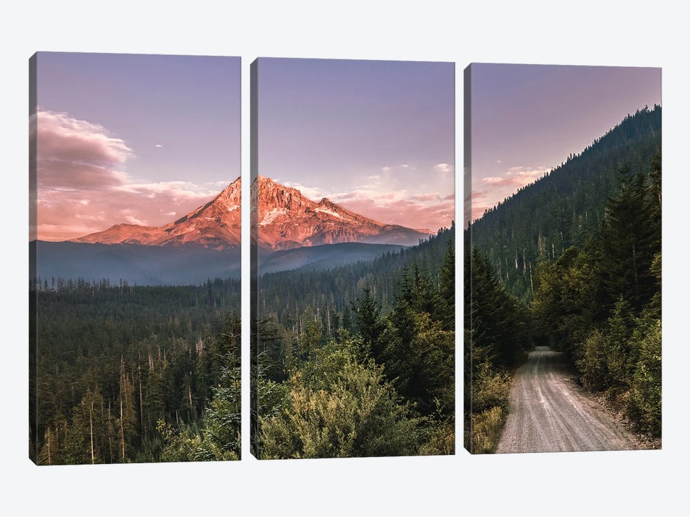 Adventure In The Mountains - Forest Sunset by Nature Magick 3-piece Canvas Print