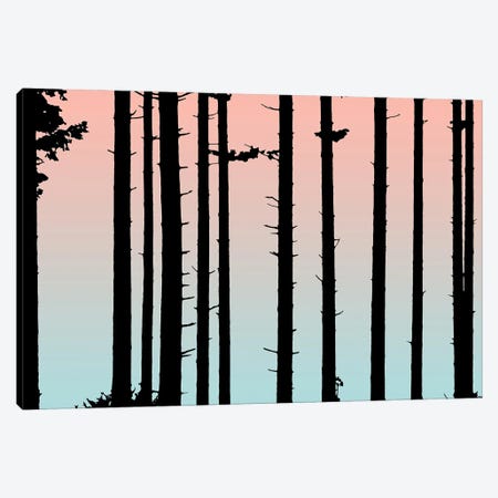 Coral And Teal Sunset Forest Landscape Canvas Print #MGK623} by Nature Magick Canvas Wall Art