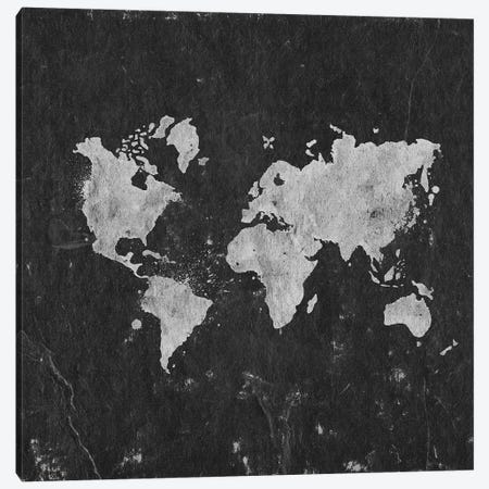 Map Of The World Vintage Distressed Canvas Print #MGK627} by Nature Magick Canvas Print