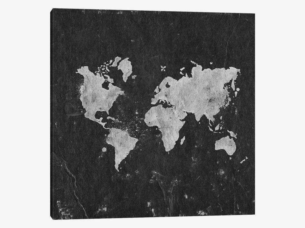 Map Of The World Vintage Distressed by Nature Magick 1-piece Canvas Print
