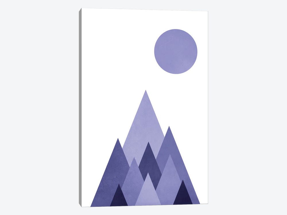 Very Peri Periwinkle 2022 Color Of The Year Geometric Mountain by Nature Magick 1-piece Canvas Artwork